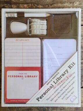 Knock Knock Personal Library Kit - New In Box - Gift Set For Reader